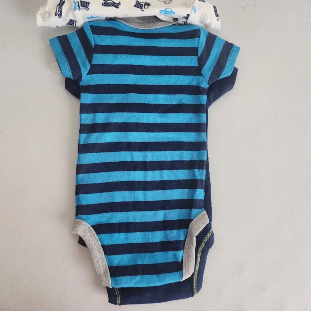 New Child Of Mine By Carter’s 3 Pack Baby Boy Bodysuits Size: Preemie. - Picture 4 of 4